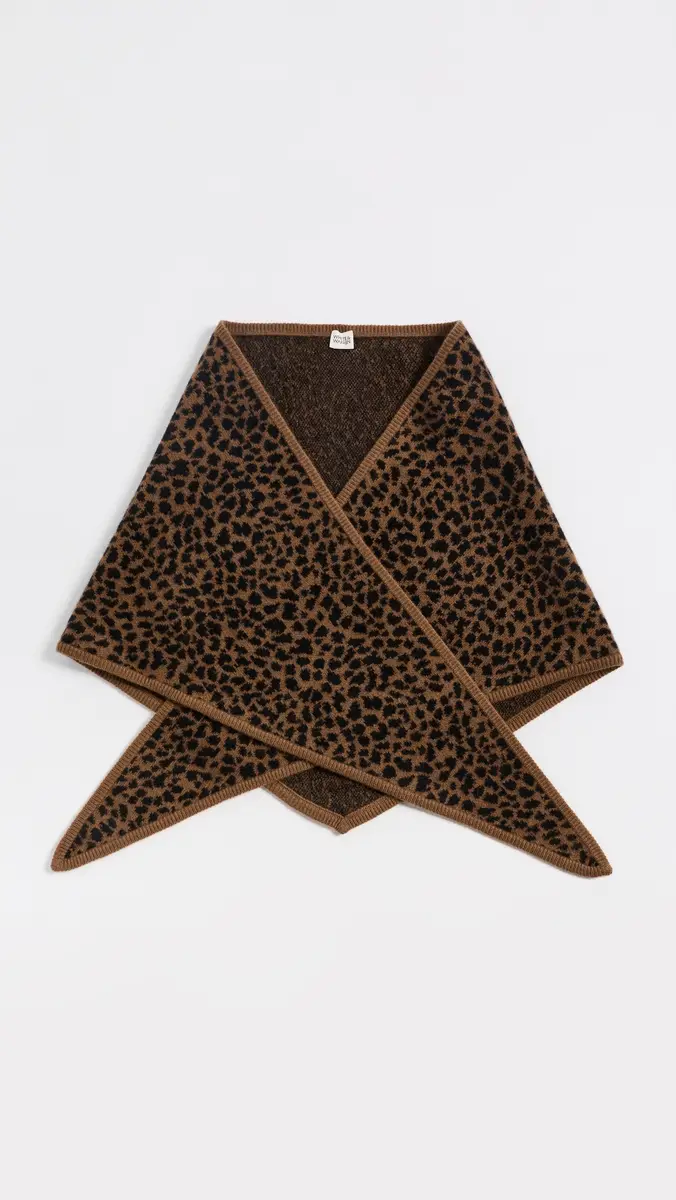 White + Warren Cashmere Leopard Neckerchief | Thumbnail 2