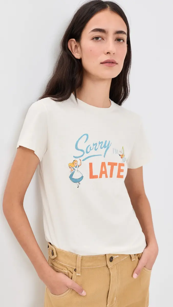 RE/DONE Redone x Disney Alice Late Classic Tee | Thumbnail 2 RE/DONE Redone x Disney Alice Late Classic Tee | Thumbnail 2