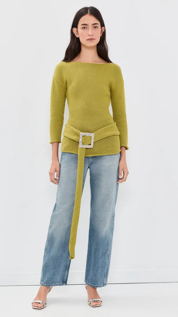 Yellow The Label Tiffy Cotton Knit Pullover | Thumbnail 2 Yellow The Label Tiffy Cotton Knit Pullover | Thumbnail 2