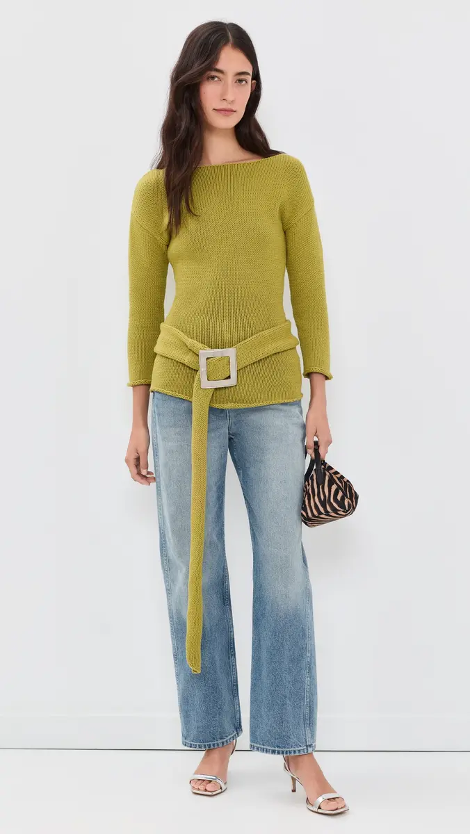 Yellow The Label Tiffy Cotton Knit Pullover | Thumbnail 5 Yellow The Label Tiffy Cotton Knit Pullover | Thumbnail 5