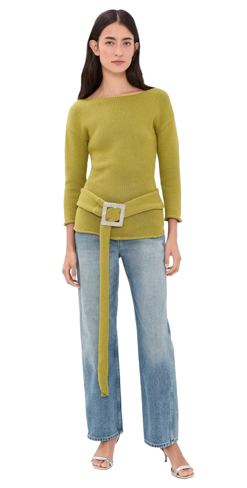 Yellow The Label Tiffy Cotton Knit Pullover