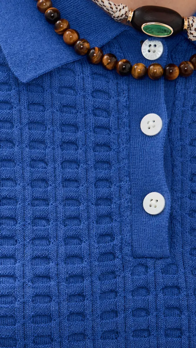 Guest In Residence Shrunken Waffle Cashmere Knit Polo | Thumbnail 6 Guest In Residence Shrunken Waffle Cashmere Knit Polo | Thumbnail 6
