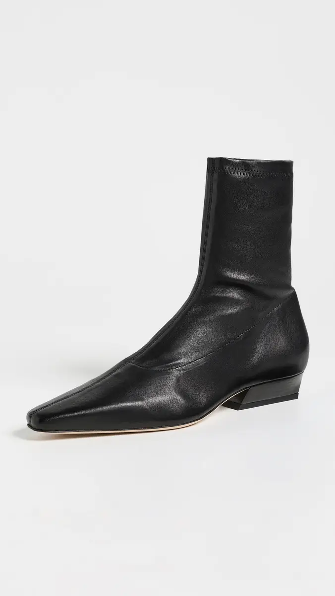 Staud Wally Sock Flat Leather Ankle Boots | Thumbnail 2 Staud Wally Sock Flat Leather Ankle Boots | Thumbnail 2