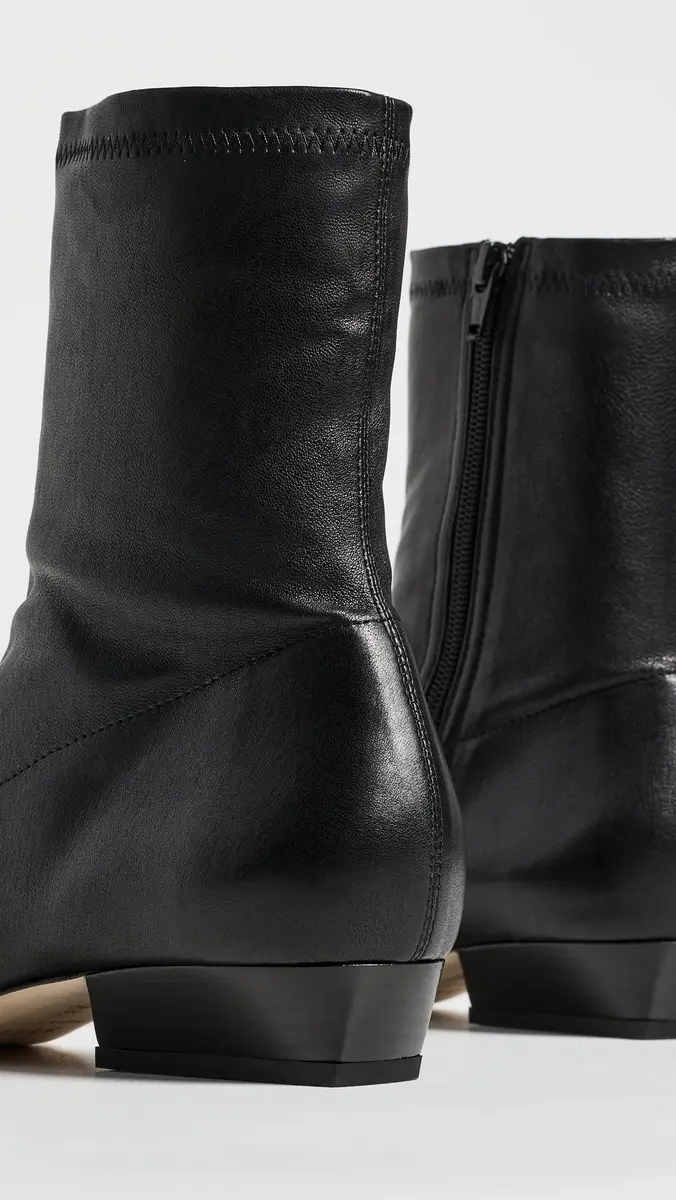 Staud Wally Sock Flat Leather Ankle Boots | Thumbnail 4 Staud Wally Sock Flat Leather Ankle Boots | Thumbnail 4