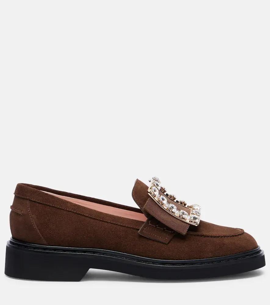 Roger Vivier Viv' Rangers 25 embellished suede loafers | Thumbnail 3 Roger Vivier Viv' Rangers 25 embellished suede loafers | Thumbnail 3