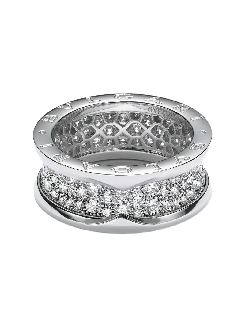 BVLGARI B. zero1 18kt white gold ring with diamonds
