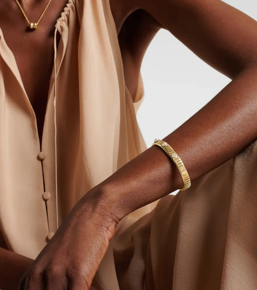 BVLGARI Tubogas 18kt gold bracelet with diamonds | Thumbnail 3 BVLGARI Tubogas 18kt gold bracelet with diamonds | Thumbnail 3