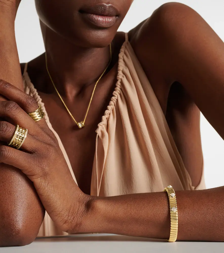 BVLGARI Tubogas 18kt gold bracelet with diamonds | Thumbnail 6 BVLGARI Tubogas 18kt gold bracelet with diamonds | Thumbnail 6