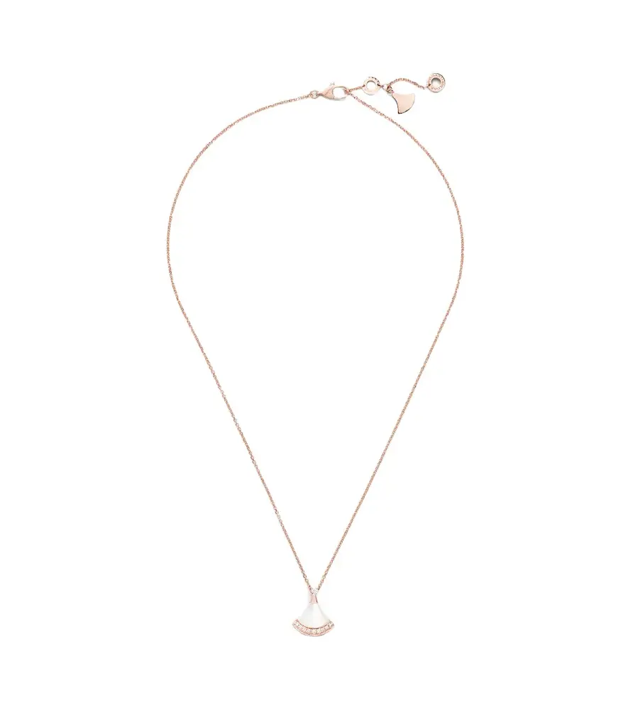 BVLGARI Divas' Dream 18kt rose gold necklace with mother-of-pearl diamonds
