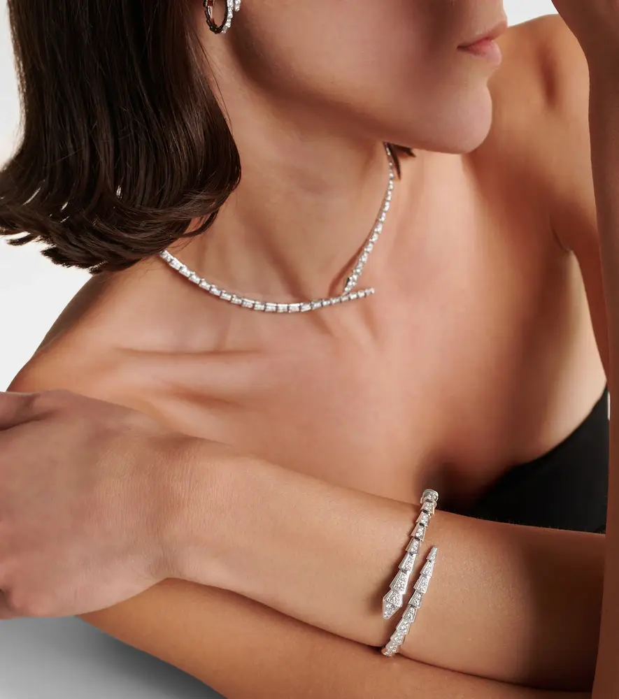 BVLGARI Serpenti Viper 18kt white gold bangle with diamonds | Thumbnail 2 BVLGARI Serpenti Viper 18kt white gold bangle with diamonds | Thumbnail 2