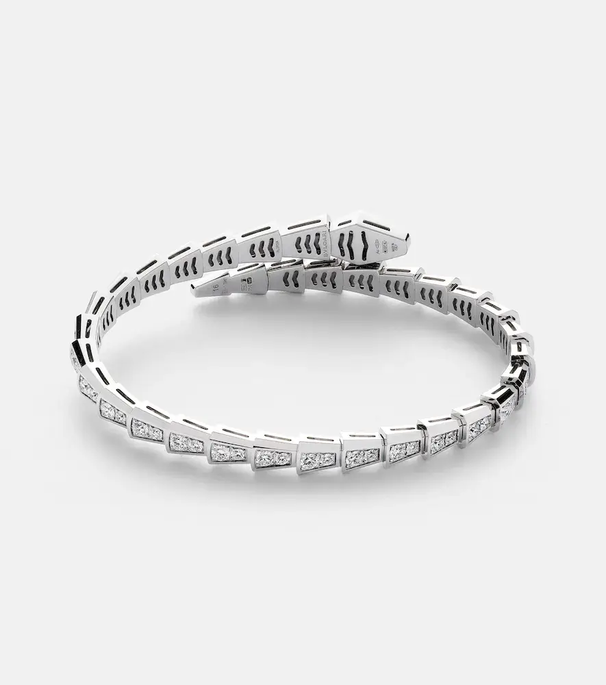 BVLGARI Serpenti Viper 18kt white gold bangle with diamonds | Thumbnail 3 BVLGARI Serpenti Viper 18kt white gold bangle with diamonds | Thumbnail 3