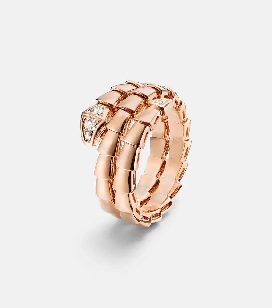 BVLGARI Serpenti Viper 18kt rose gold ring with diamonds | Thumbnail 4 BVLGARI Serpenti Viper 18kt rose gold ring with diamonds | Thumbnail 4
