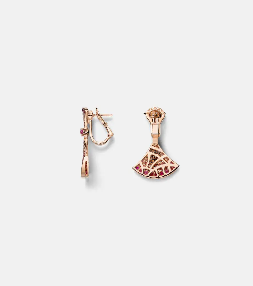BVLGARI Divas' Dream 18kt rose gold drop earrings with gemstones | Thumbnail 3