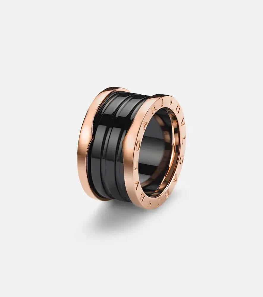 BVLGARI B. zero1 18kt rose gold and ceramic ring | Thumbnail 3 BVLGARI B. zero1 18kt rose gold and ceramic ring | Thumbnail 3