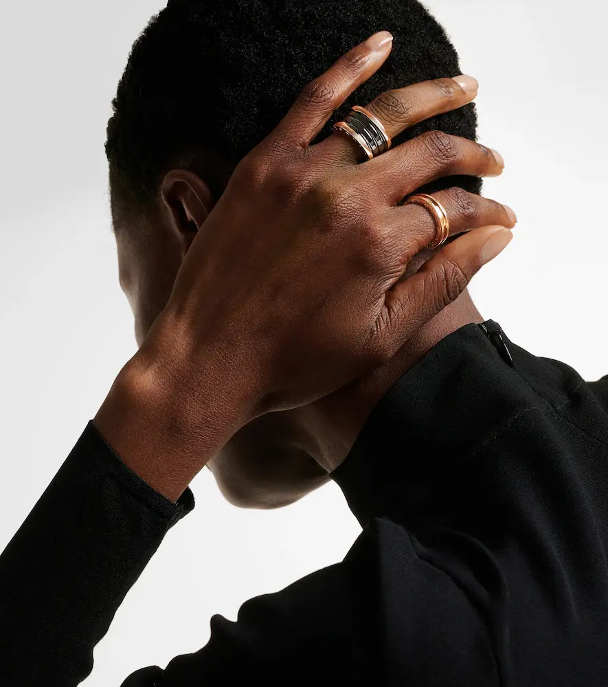 BVLGARI B. zero1 18kt rose gold and ceramic ring | Thumbnail 4 BVLGARI B. zero1 18kt rose gold and ceramic ring | Thumbnail 4