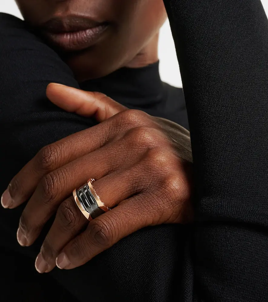 BVLGARI B. zero1 18kt rose gold and ceramic ring | Thumbnail 6 BVLGARI B. zero1 18kt rose gold and ceramic ring | Thumbnail 6