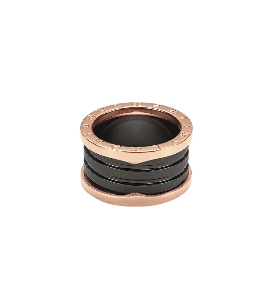 B. zero1 18kt rose gold and ceramic ring B. zero1 18kt rose gold and ceramic ring