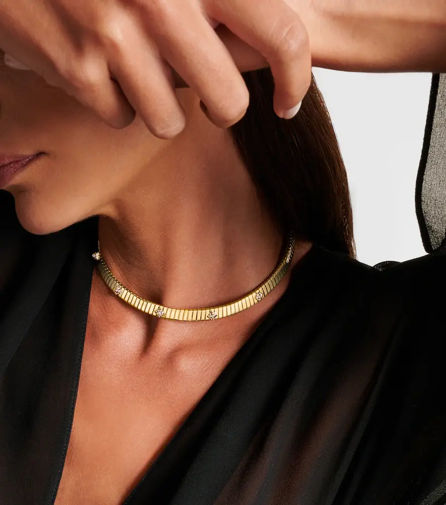 BVLGARI Tubogas 18kt gold choker with diamonds | Thumbnail 2 BVLGARI Tubogas 18kt gold choker with diamonds | Thumbnail 2