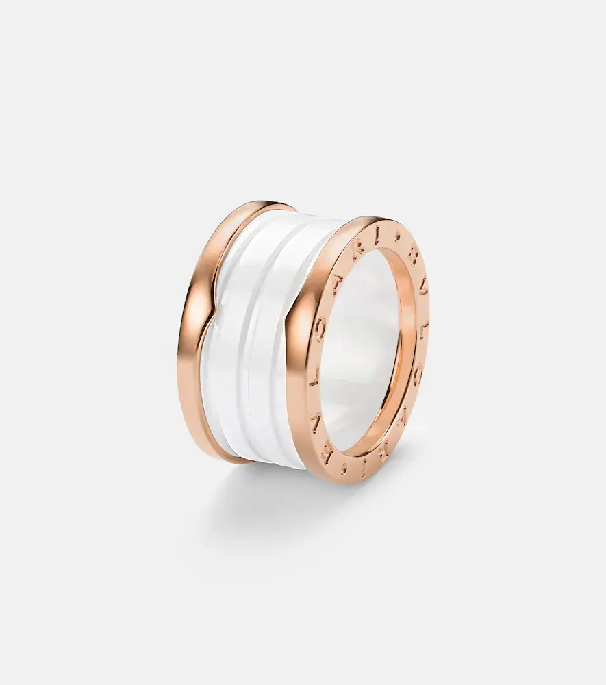 BVLGARI B. zero1 18kt rose gold and ceramic ring | Thumbnail 3 BVLGARI B. zero1 18kt rose gold and ceramic ring | Thumbnail 3