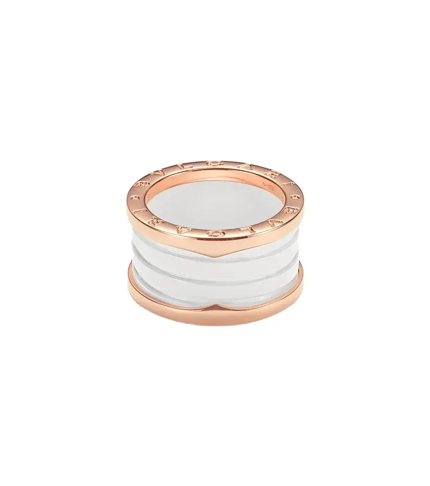 B. zero1 18kt rose gold and ceramic ring B. zero1 18kt rose gold and ceramic ring