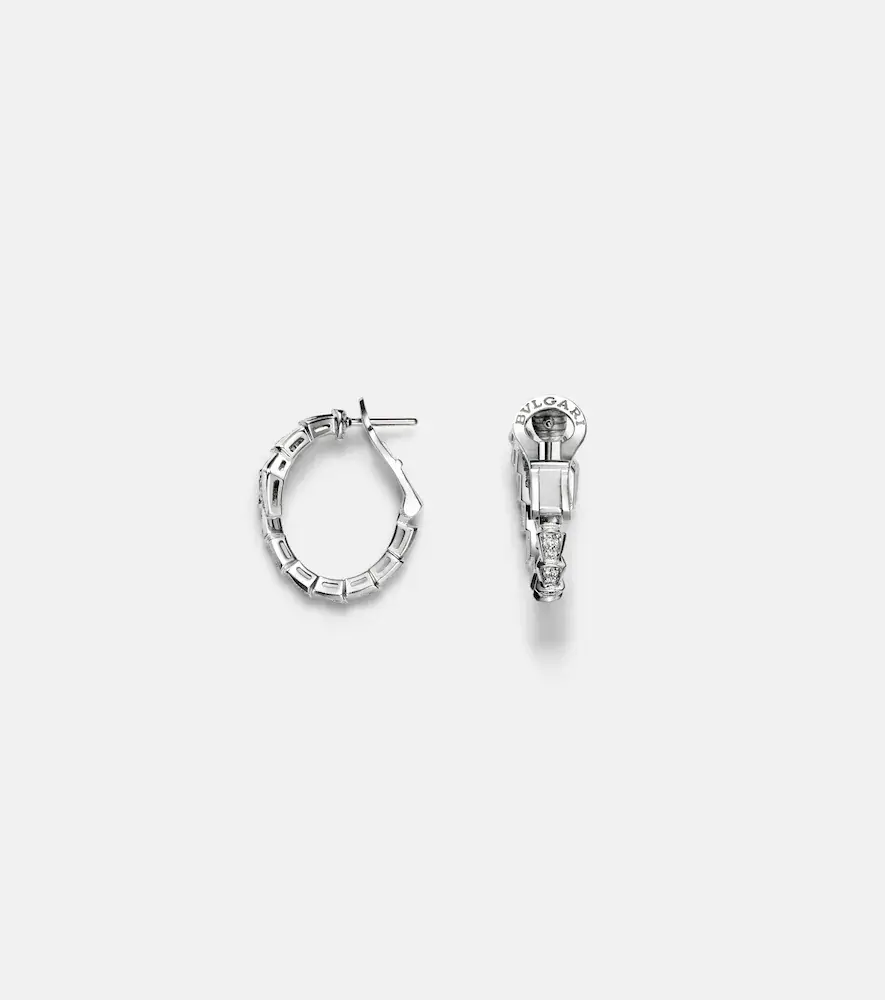 BVLGARI Serpenti Viper 18kt white gold hoop earrings with diamonds | Thumbnail 6 BVLGARI Serpenti Viper 18kt white gold hoop earrings with diamonds | Thumbnail 6