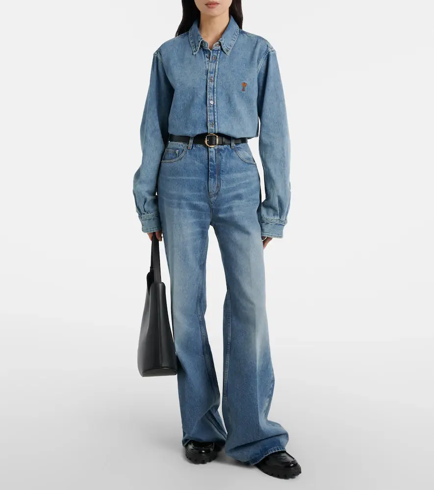 AMI PARIS Faded high-rise flared jeans | Thumbnail 5 AMI PARIS Faded high-rise flared jeans | Thumbnail 5