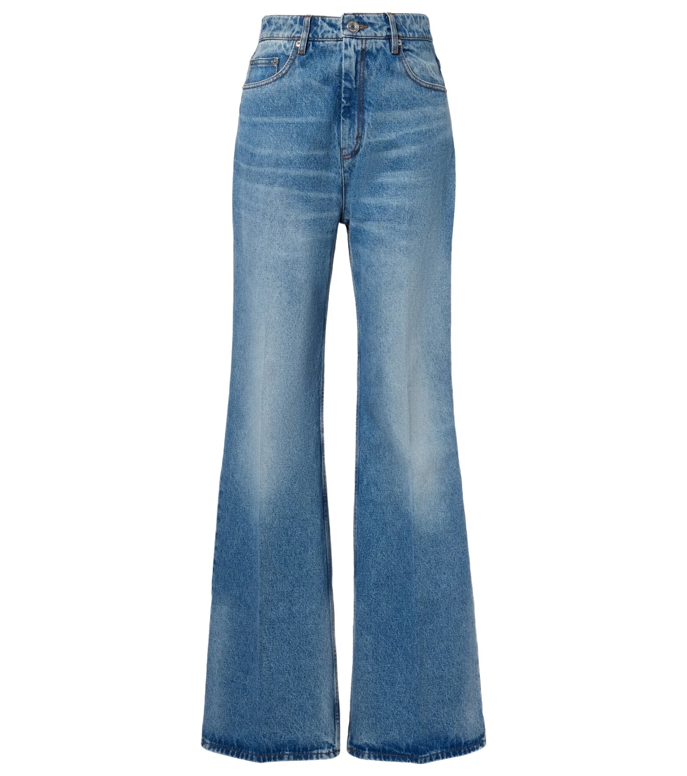 AMI PARIS Faded high-rise flared jeans