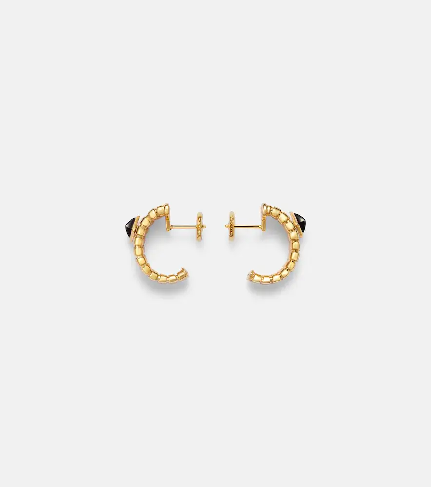 BVLGARI Tubogas 18kt gold earrings with onyx | Thumbnail 4 BVLGARI Tubogas 18kt gold earrings with onyx | Thumbnail 4