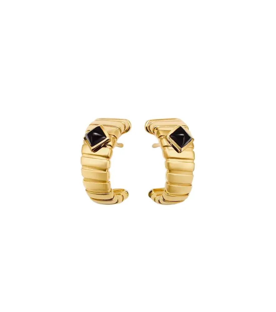 BVLGARI Tubogas 18kt gold earrings with onyx