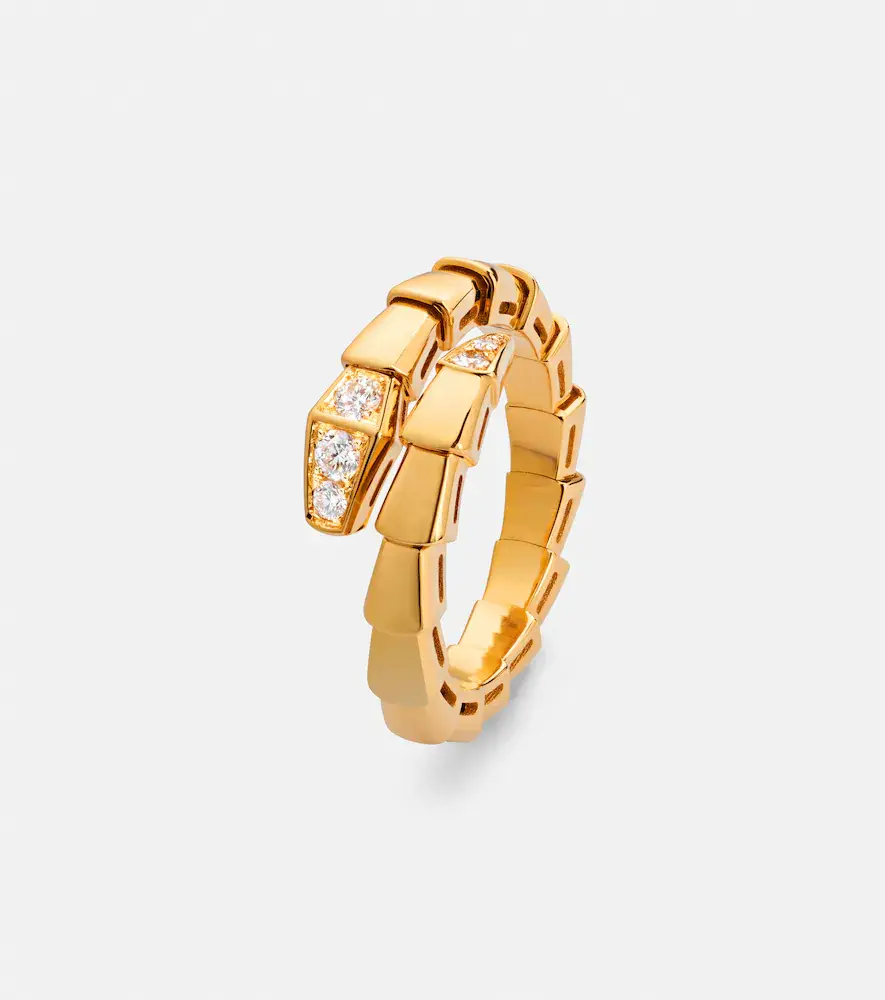 BVLGARI Serpenti Viper 18kt gold ring with diamonds | Thumbnail 2 BVLGARI Serpenti Viper 18kt gold ring with diamonds | Thumbnail 2