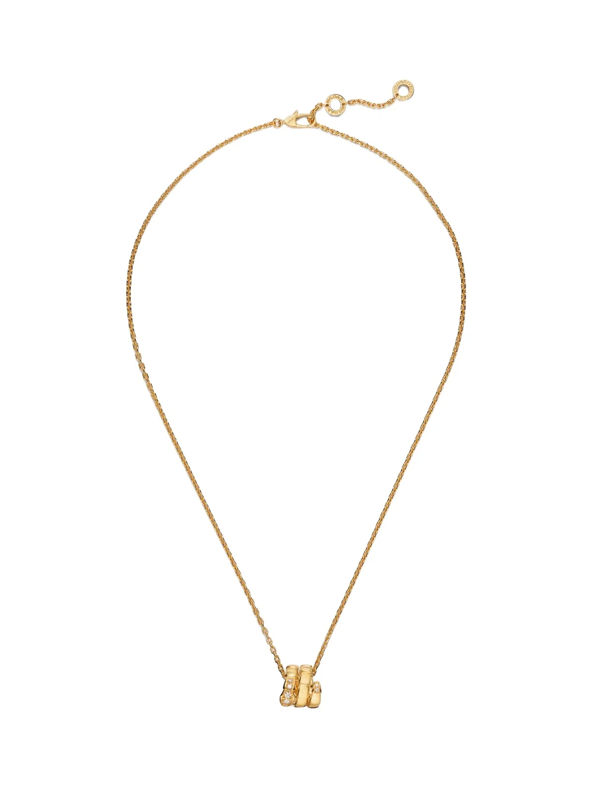 BVLGARI Serpenti Viper 18kt gold pendant necklace with diamonds