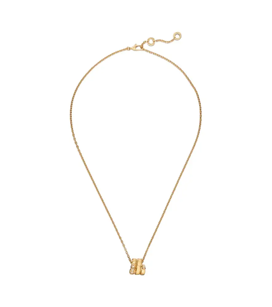 Serpenti Viper 18kt gold pendant necklace with diamonds Serpenti Viper 18kt gold pendant necklace with diamonds