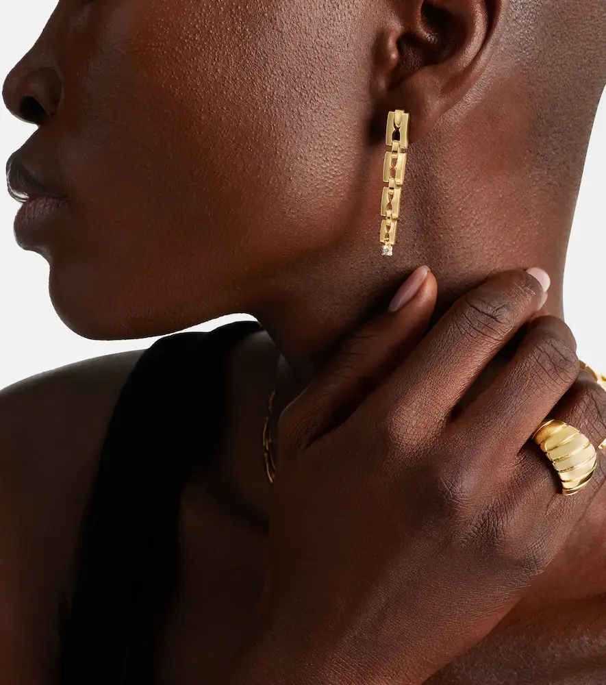 BVLGARI B. zero1 18kt gold drop earrings with diamonds | Thumbnail 5 BVLGARI B. zero1 18kt gold drop earrings with diamonds | Thumbnail 5