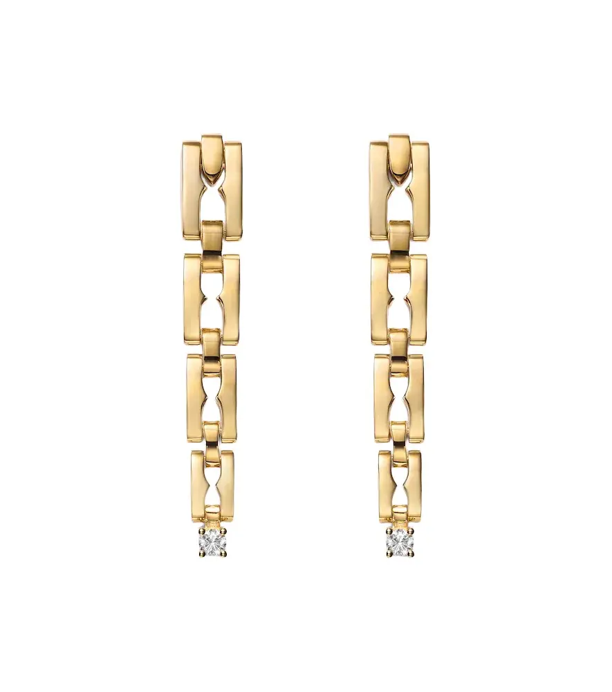 BVLGARI B. zero1 18kt gold drop earrings with diamonds