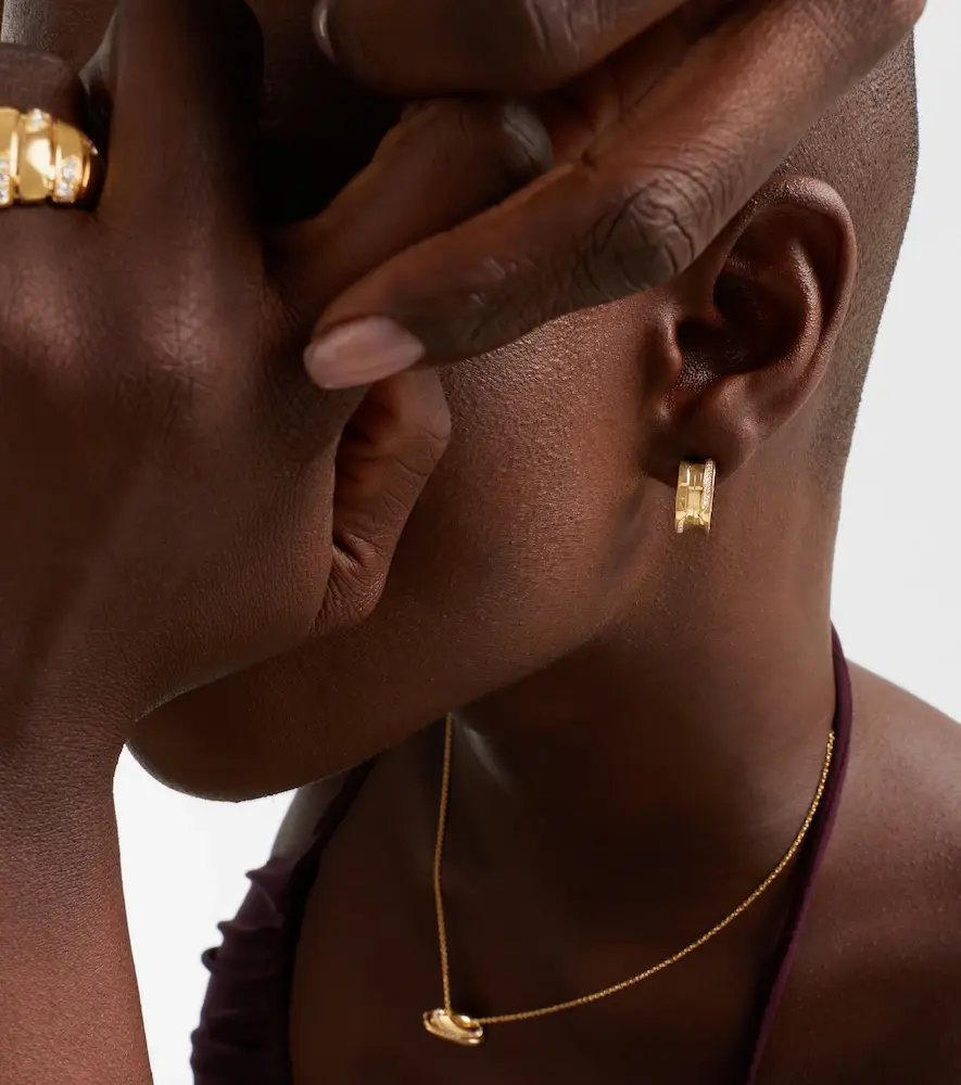 BVLGARI B. zero1 18kt gold hoop earrings with diamonds | Thumbnail 5 BVLGARI B. zero1 18kt gold hoop earrings with diamonds | Thumbnail 5