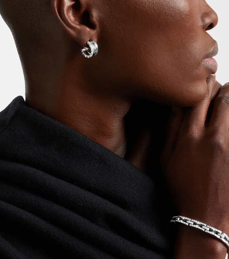 BVLGARI B. zero1 18kt white gold hoop earrings with diamonds | Thumbnail 2 BVLGARI B. zero1 18kt white gold hoop earrings with diamonds | Thumbnail 2