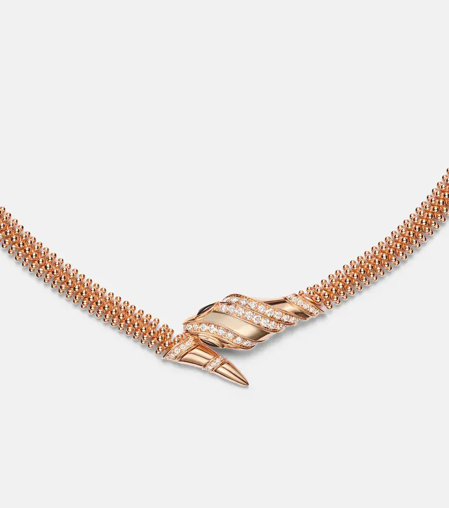 BVLGARI Serpenti 18kt rose gold necklace with diamonds and onyx | Thumbnail 2 BVLGARI Serpenti 18kt rose gold necklace with diamonds and onyx | Thumbnail 2