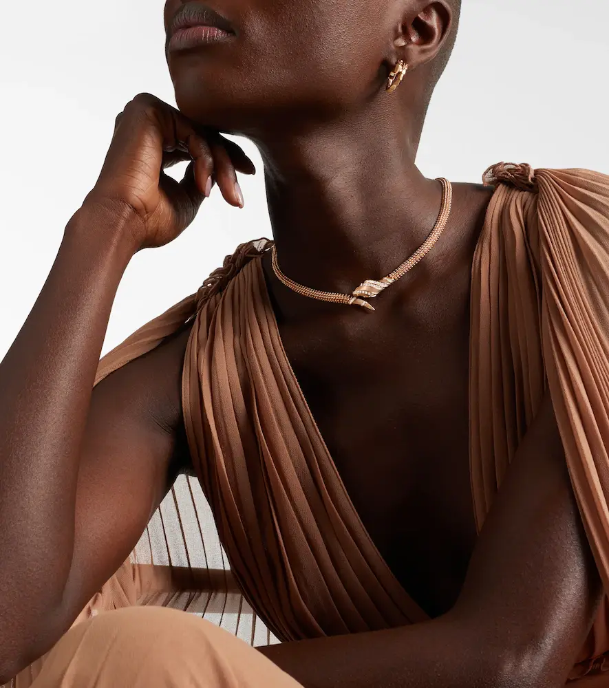 BVLGARI Serpenti 18kt rose gold necklace with diamonds and onyx | Thumbnail 5 BVLGARI Serpenti 18kt rose gold necklace with diamonds and onyx | Thumbnail 5