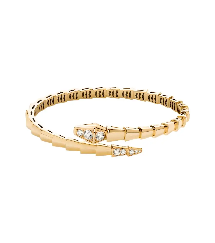 Serpenti Viper 18kt gold bracelet with diamonds Serpenti Viper 18kt gold bracelet with diamonds