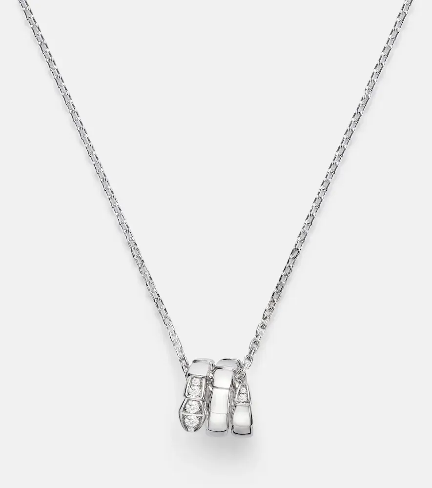 BVLGARI Serpenti Viper 18kt white gold necklace with diamonds | Thumbnail 3 BVLGARI Serpenti Viper 18kt white gold necklace with diamonds | Thumbnail 3
