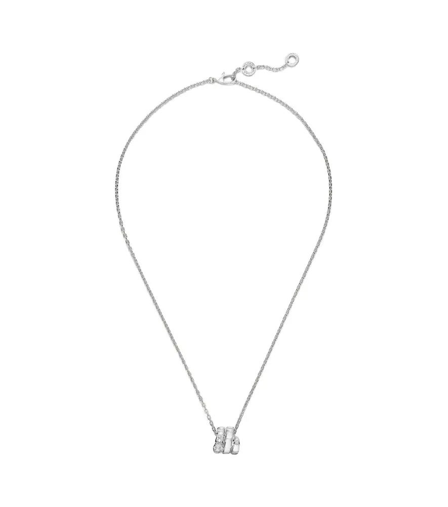 Serpenti Viper 18kt white gold necklace with diamonds Serpenti Viper 18kt white gold necklace with diamonds