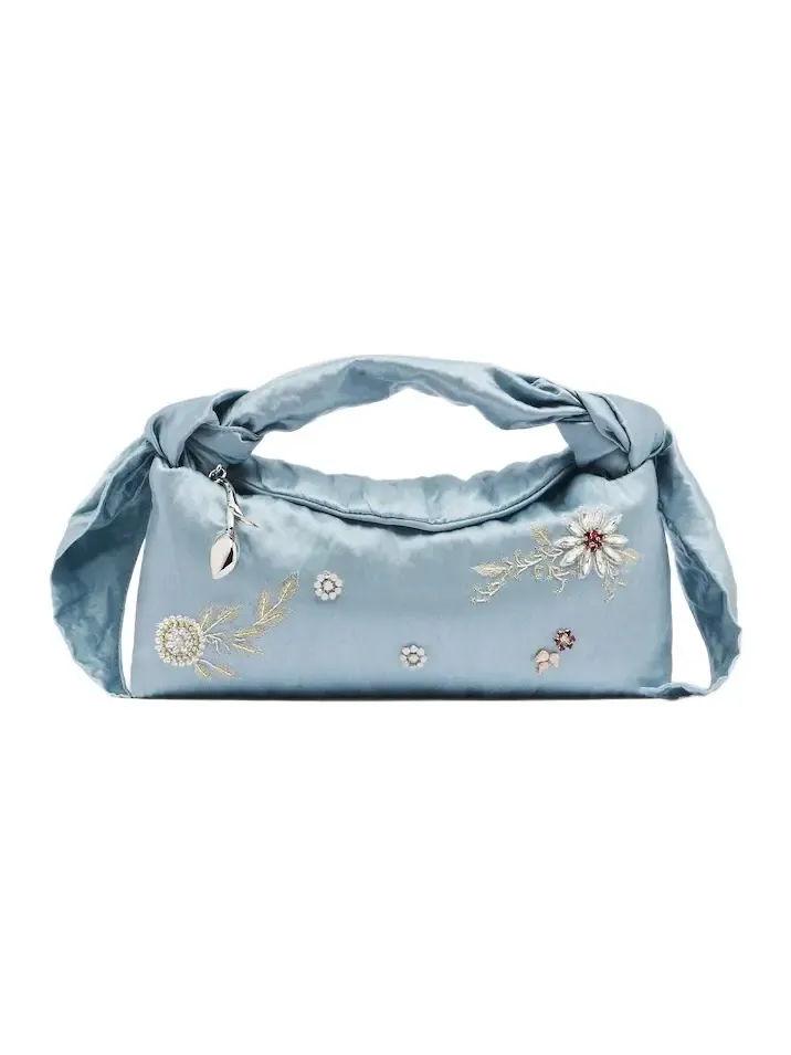 Bloom E/W satin top-handle bag Bloom E/W satin top-handle bag