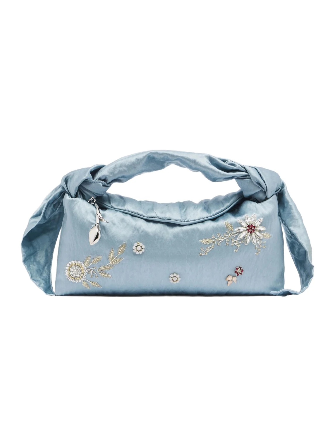 Erdem Bloom E/W satin top-handle bag