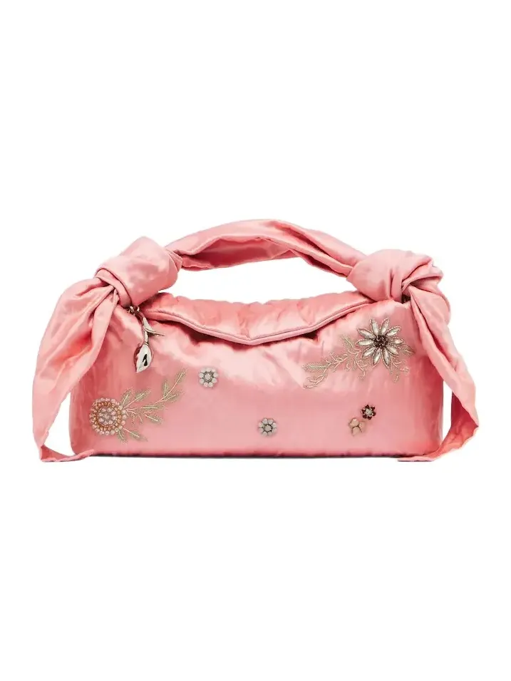 Bloom E/W satin top-handle bag Bloom E/W satin top-handle bag