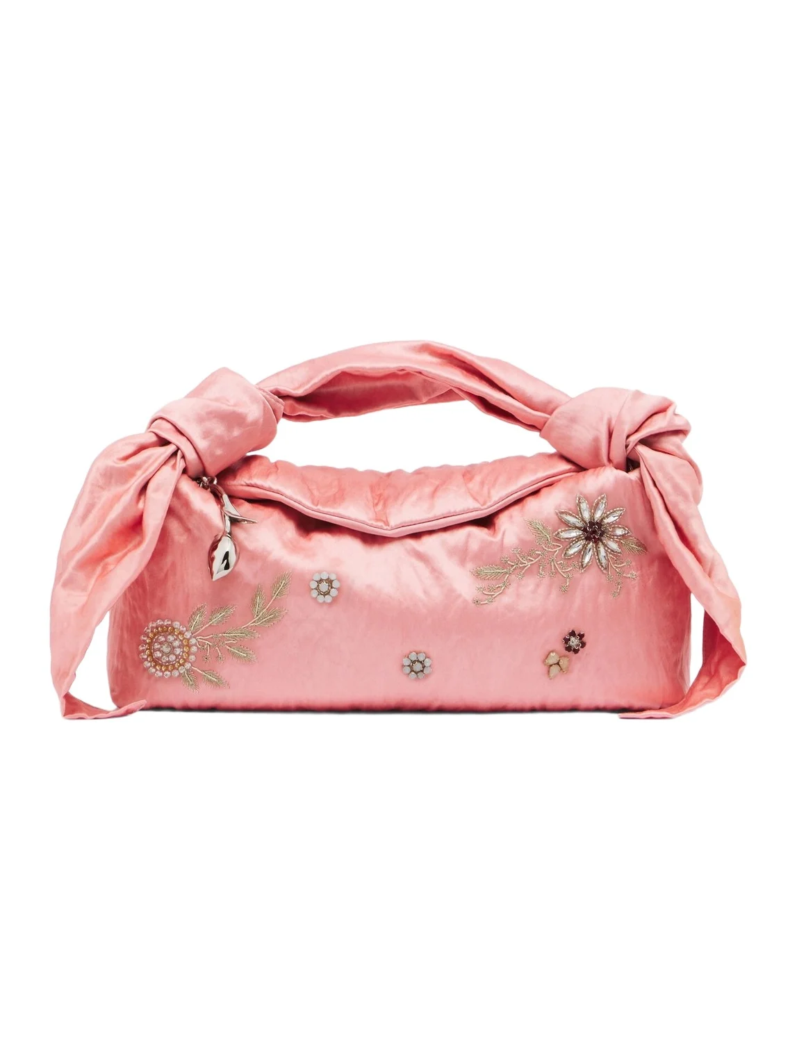 Erdem Bloom E/W satin top-handle bag
