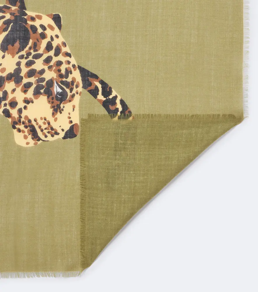 Saint Laurent Printed wool scarf | Thumbnail 3 Saint Laurent Printed wool scarf | Thumbnail 3
