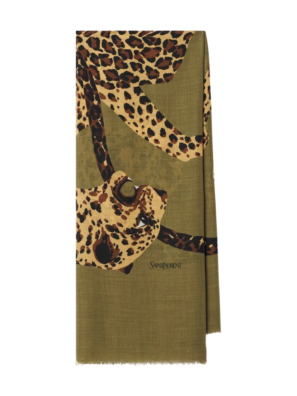 Printed wool scarf