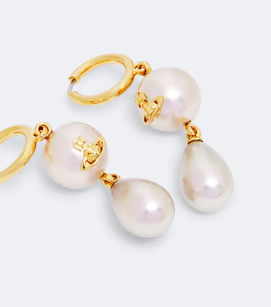 Vivienne Westwood Orb embellished faux pearl drop earrings | Thumbnail 4 Vivienne Westwood Orb embellished faux pearl drop earrings | Thumbnail 4