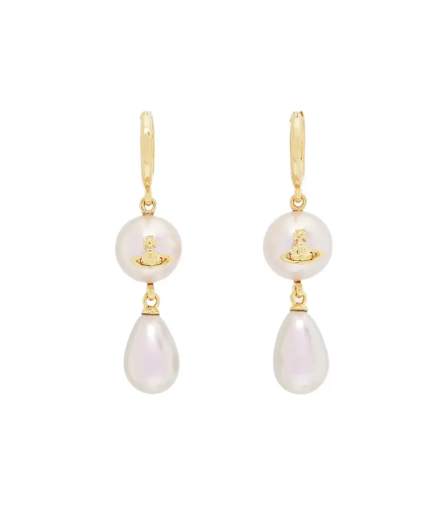 Vivienne Westwood Orb embellished faux pearl drop earrings