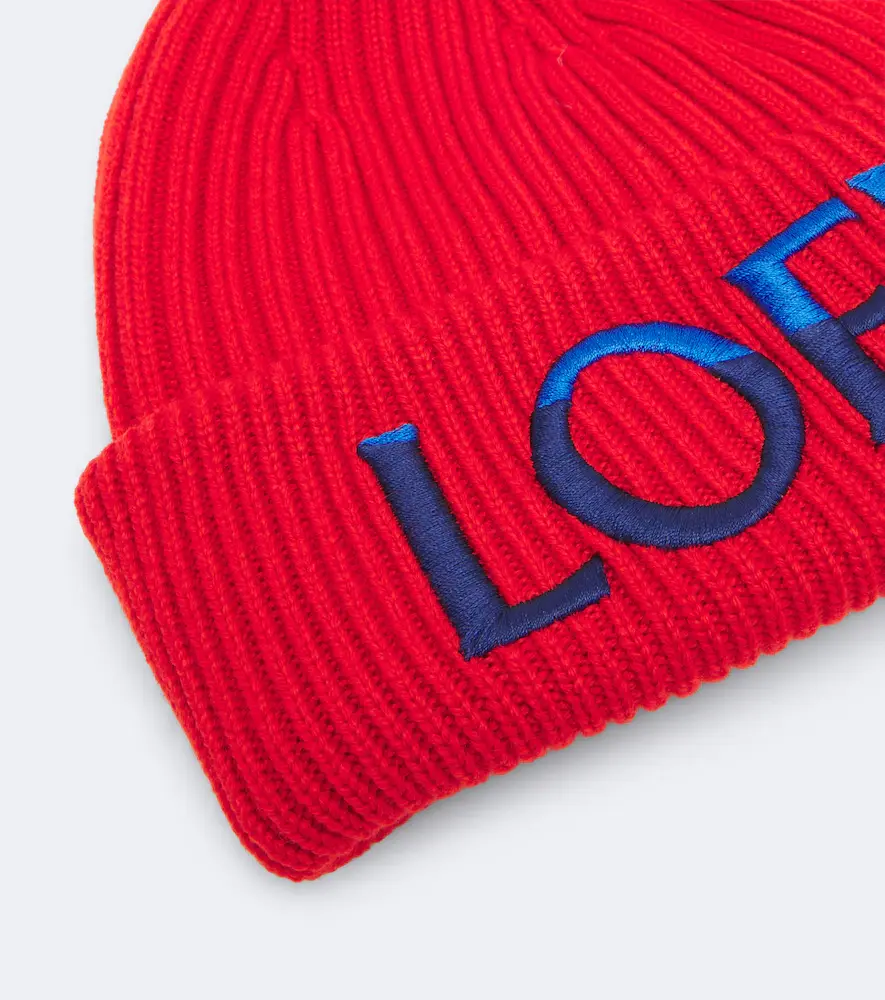 Loewe Embroidered ribbed-knit wool beanie | Thumbnail 3 Loewe Embroidered ribbed-knit wool beanie | Thumbnail 3